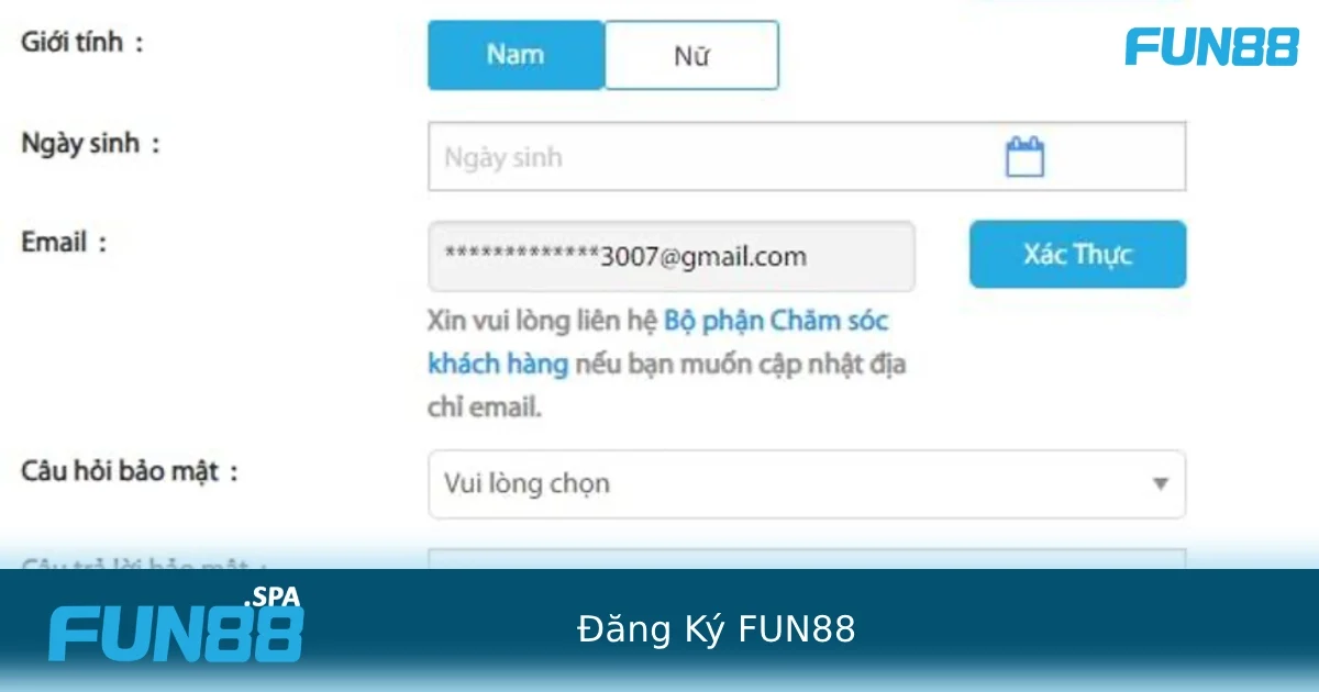 Từng bước đăng ký tài khoản nhà cái FUN88
