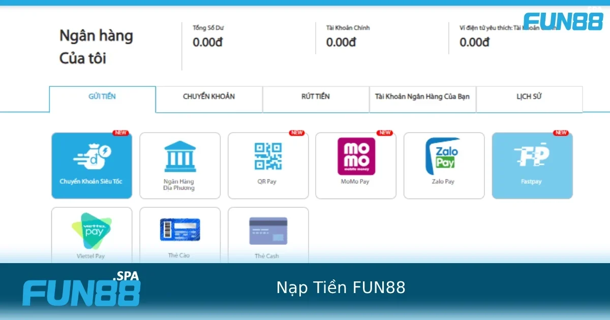 Hướng dẫn chi tiết quá trình nạp tiền Jun88 được nhà cái hỗ trợ nhiệt tình trên nhiều phương diện.