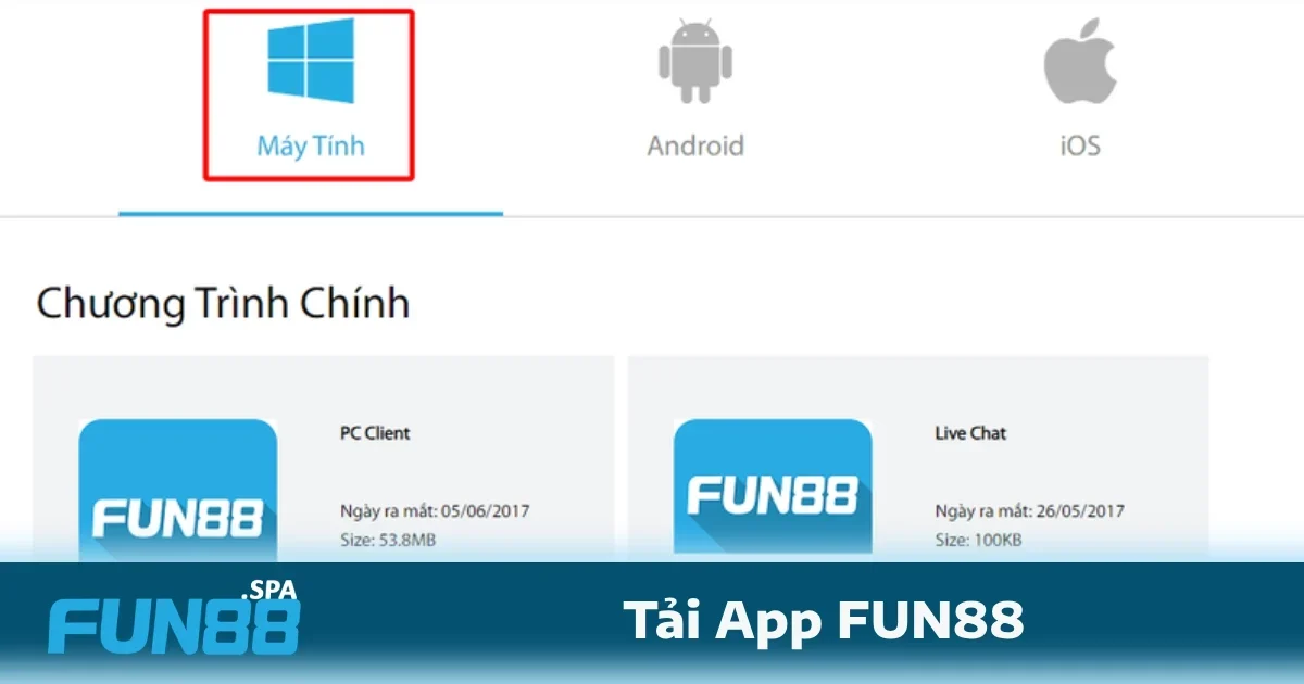 Các bước tải app Fun88 cho cược thủ online